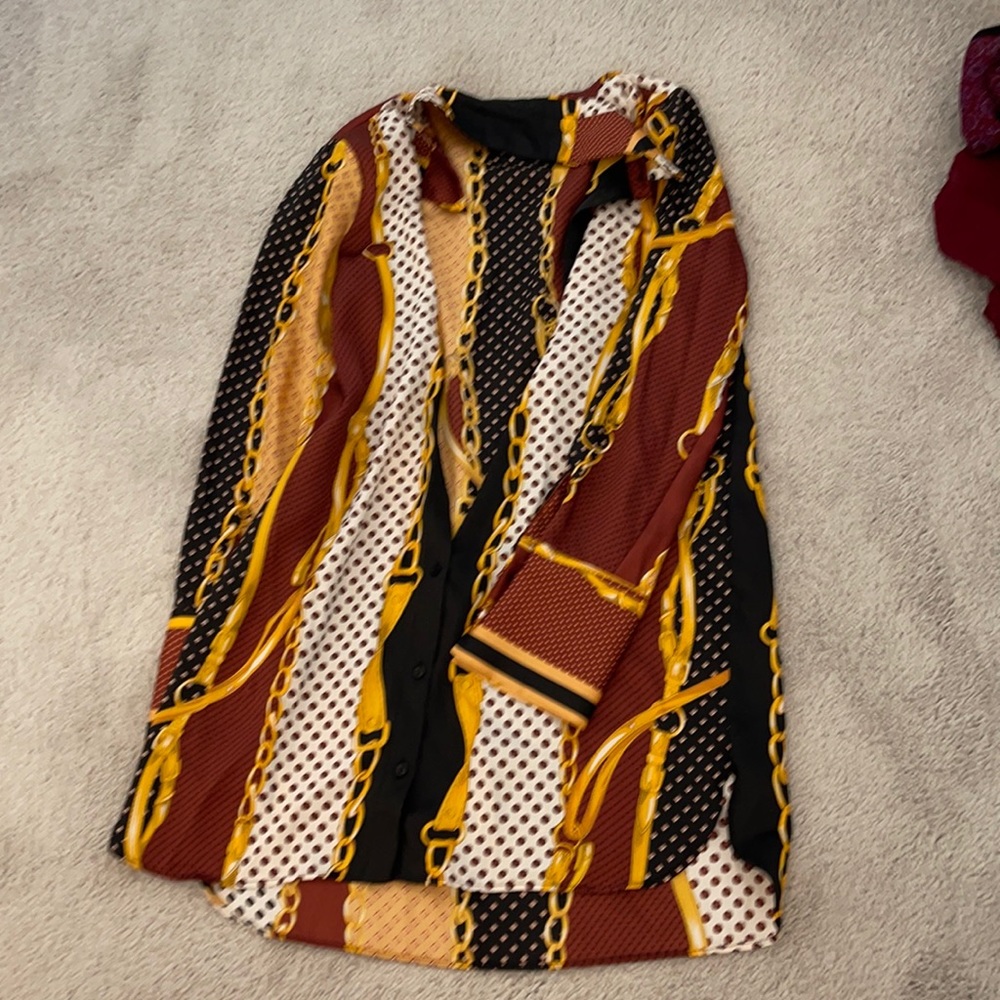 Zara top. Unique print.